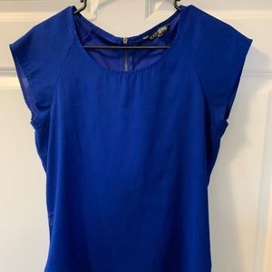 Express XS blue silk top